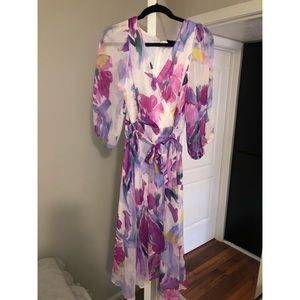 High/low spring midi dress, DKNY, size 12. Worn once.
